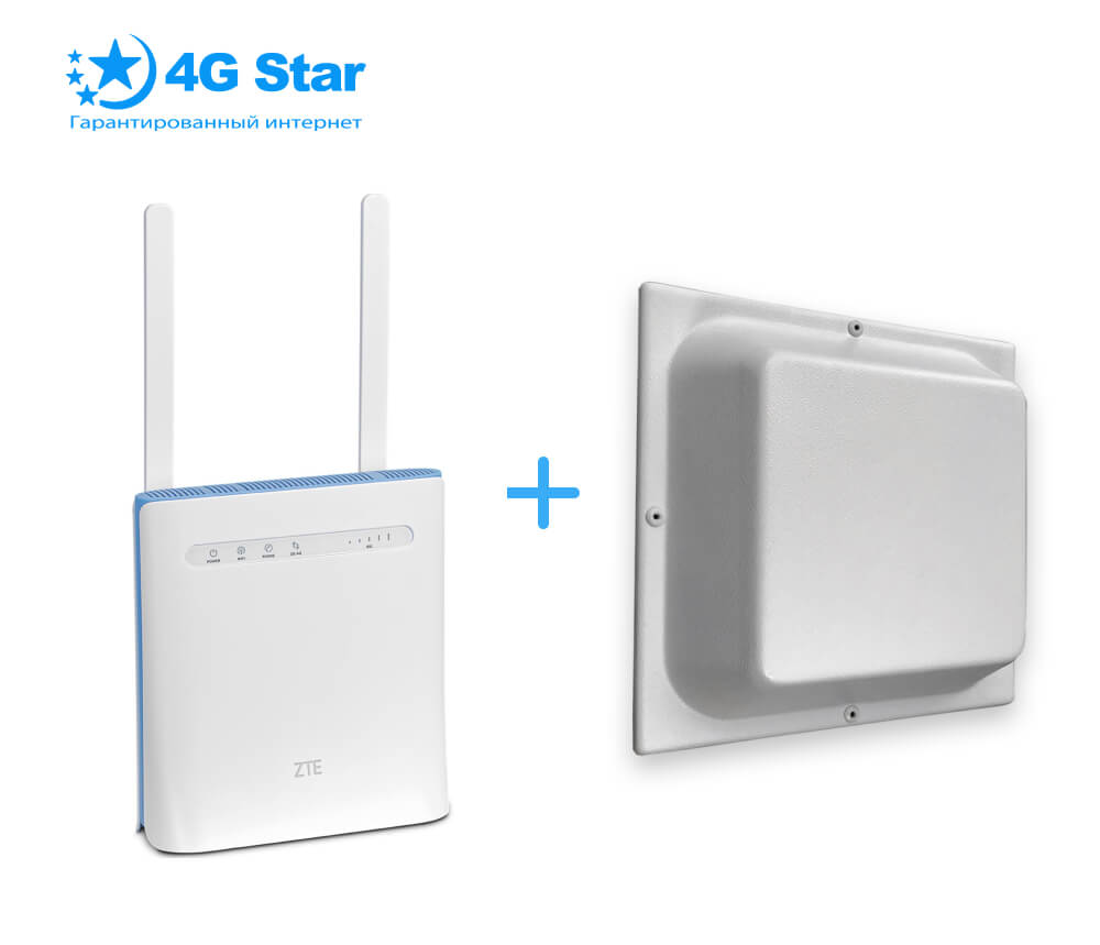 Комплект Скорость +, ZTE MF286D CAT12 и панельная антенна ZTE MF286D CAT12 и панельная антенна, обзор комплекта